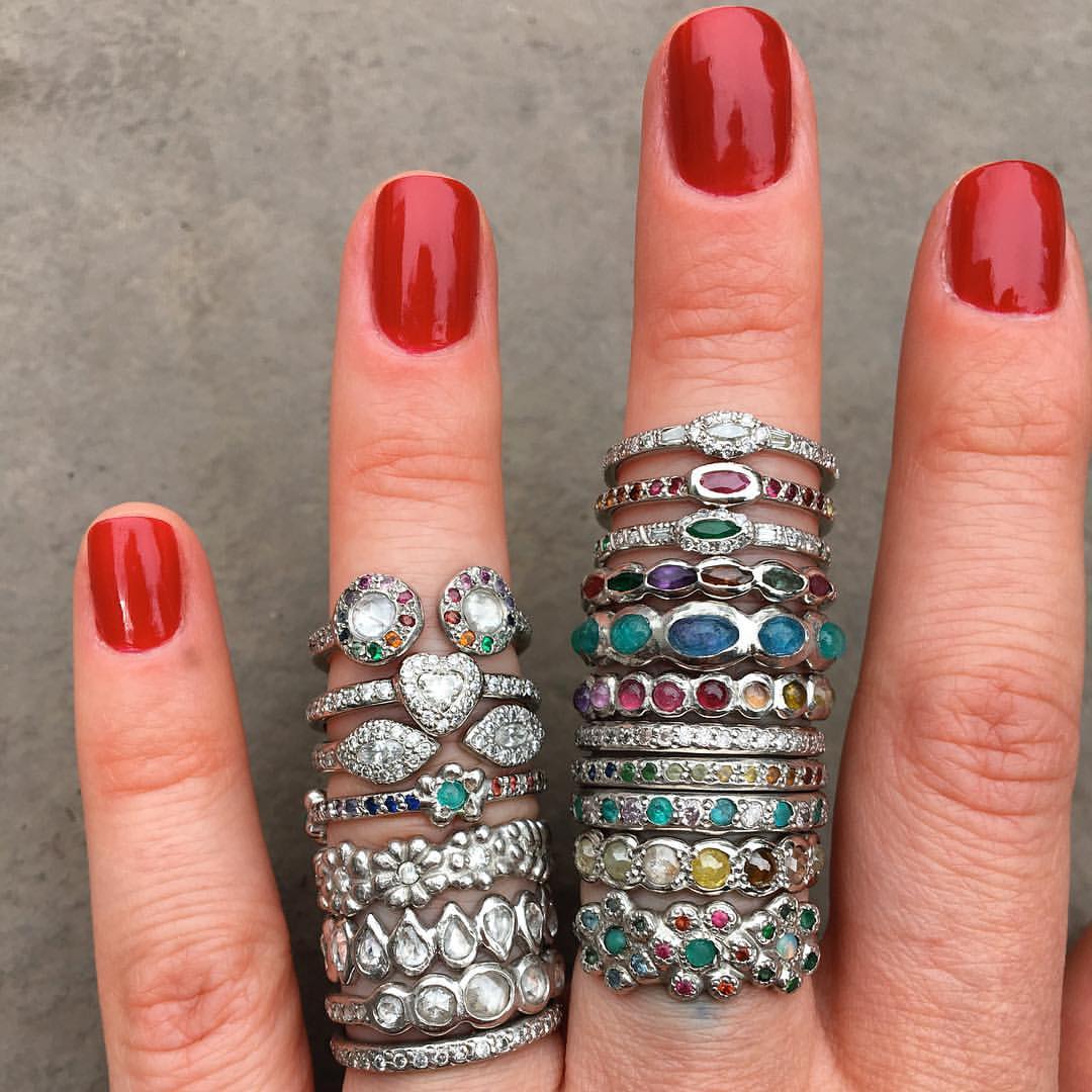 Paraiba Tourmaline 3 Flower Band