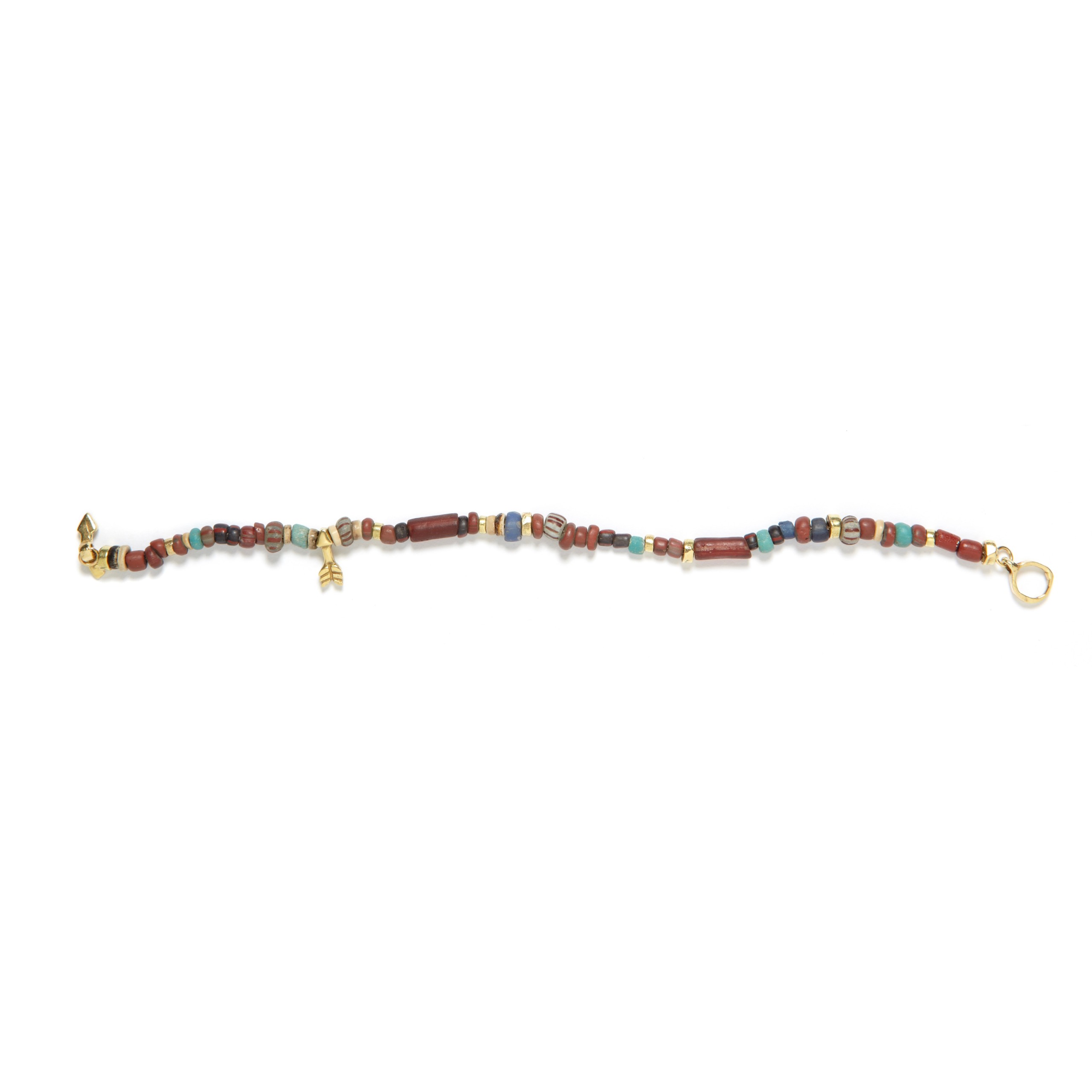 Yellow Gold Tiny Beads Ancient Beaded Bracelet
