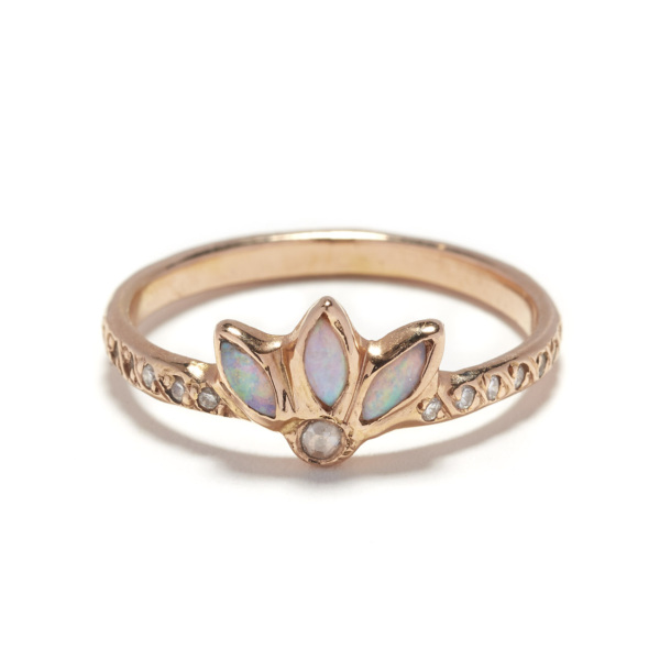 Opal Magic Flower Ring