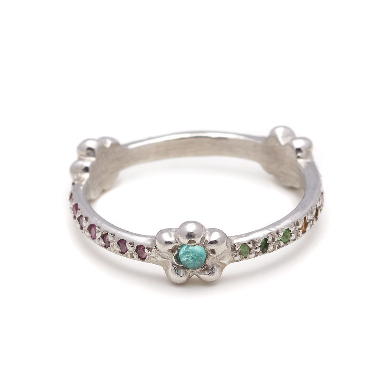 Paraiba Tourmaline 3 Flower Band