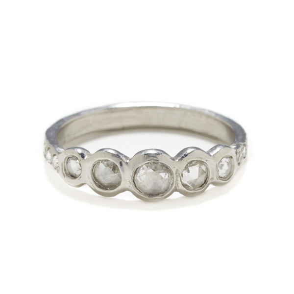 5 Rosecut Diamond Wedding band