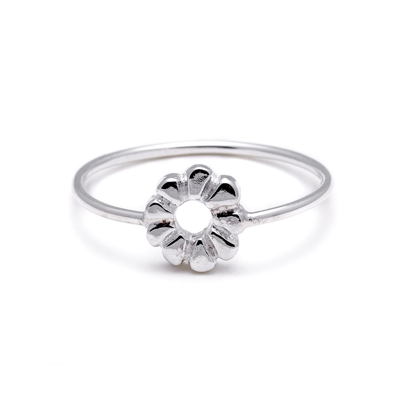 Sterling Silver 9 Petal Flower Child Ring - Elisa Solomon Jewelry