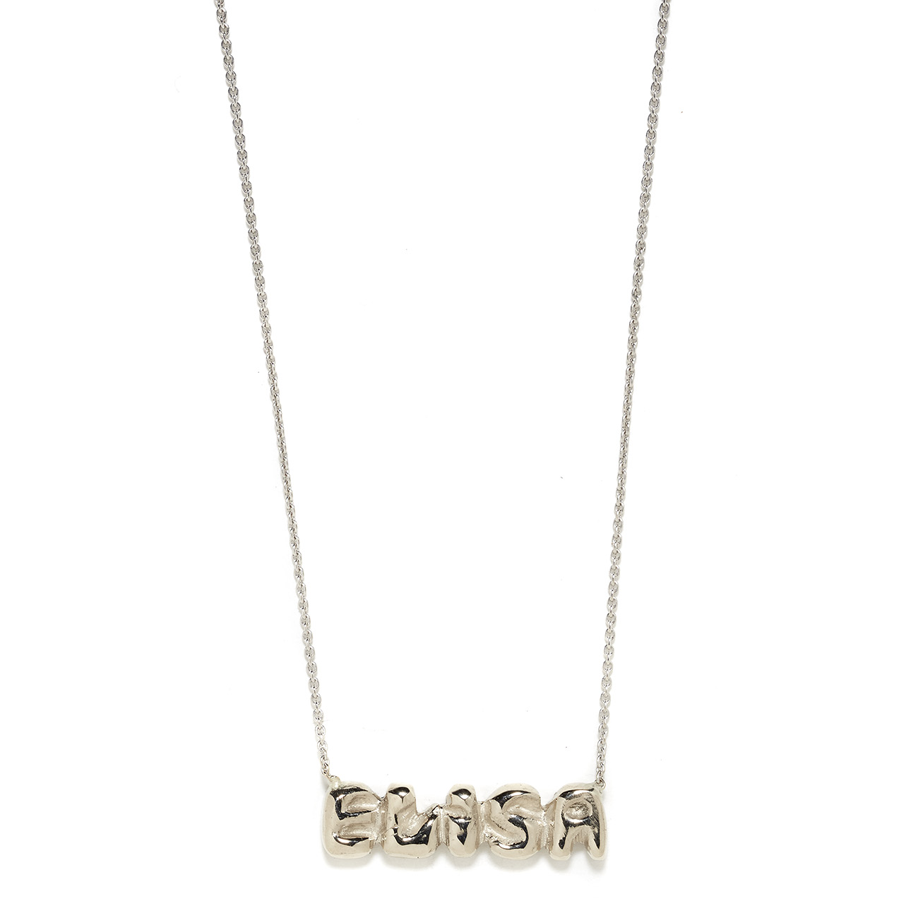 Elisa Solomon - White Gold Name Necklace
