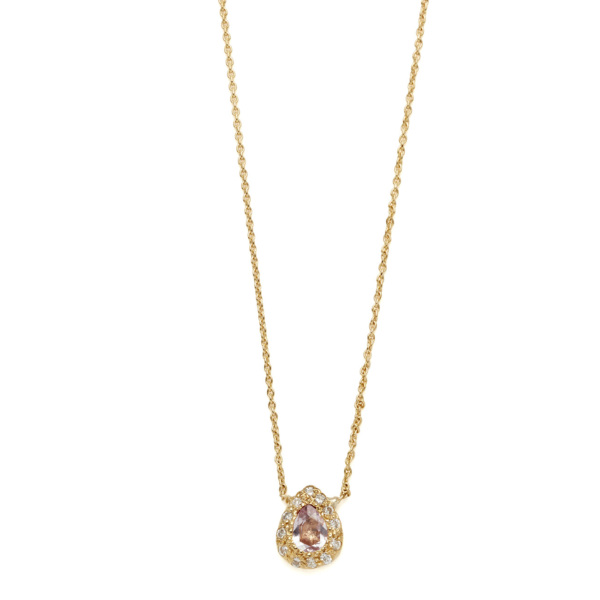 Elisa Solomon - Yellow Gold Pear Necklace