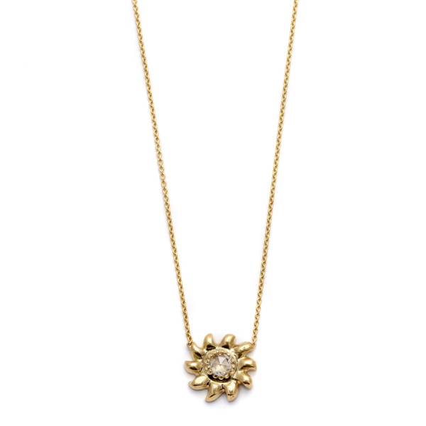 Elisa Solomon - Yellow Gold Sun Necklace