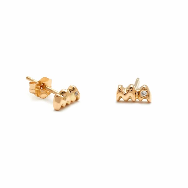 Yellow Gold Mama Studs Elisa Solomon Jewelry