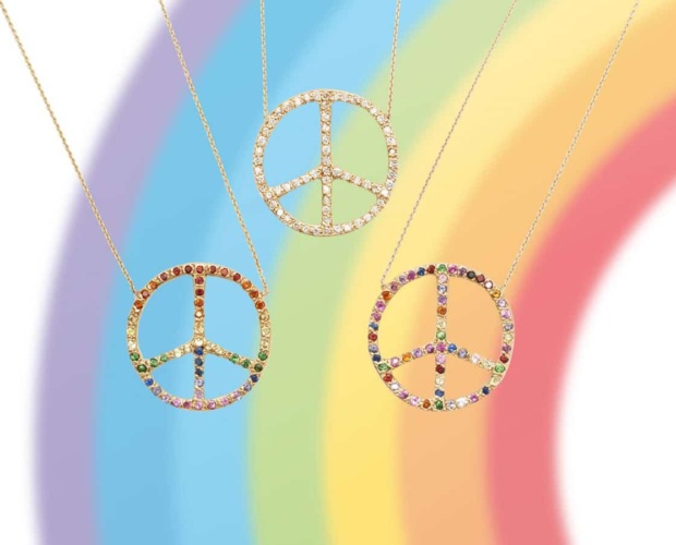 Peace Sign Necklaces - Peace and Love - Elisa Solomon Jewelry