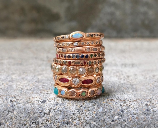 Yummy Gold Wedding Rings - Elisa Solomon Jewelry