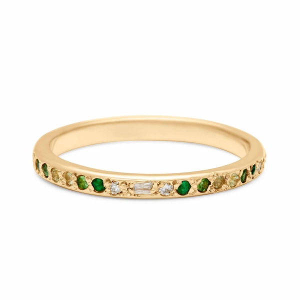 Green Ombre & Diamond Band
