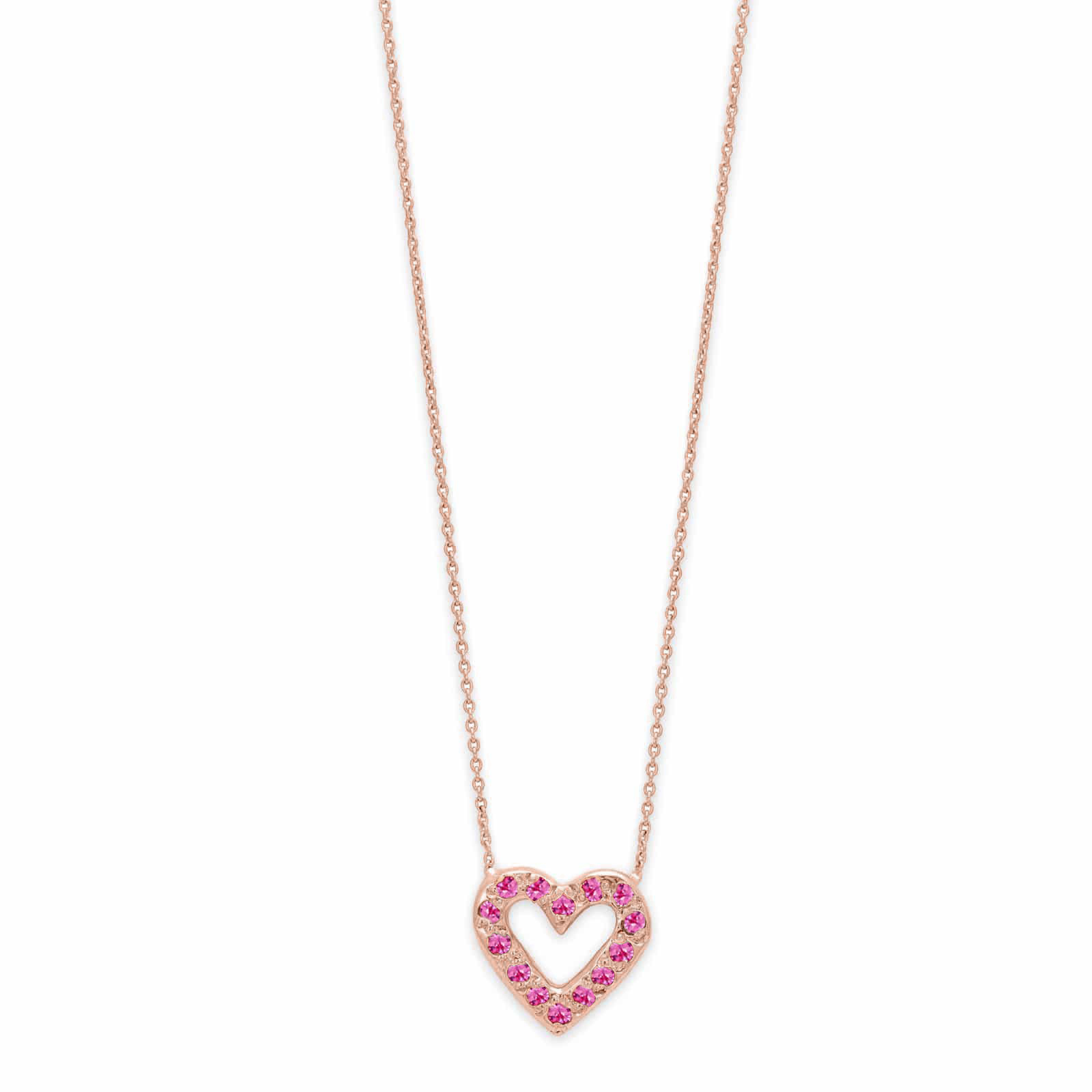 Birthstone Open Heart Necklace - Elisa Solomon Jewelry