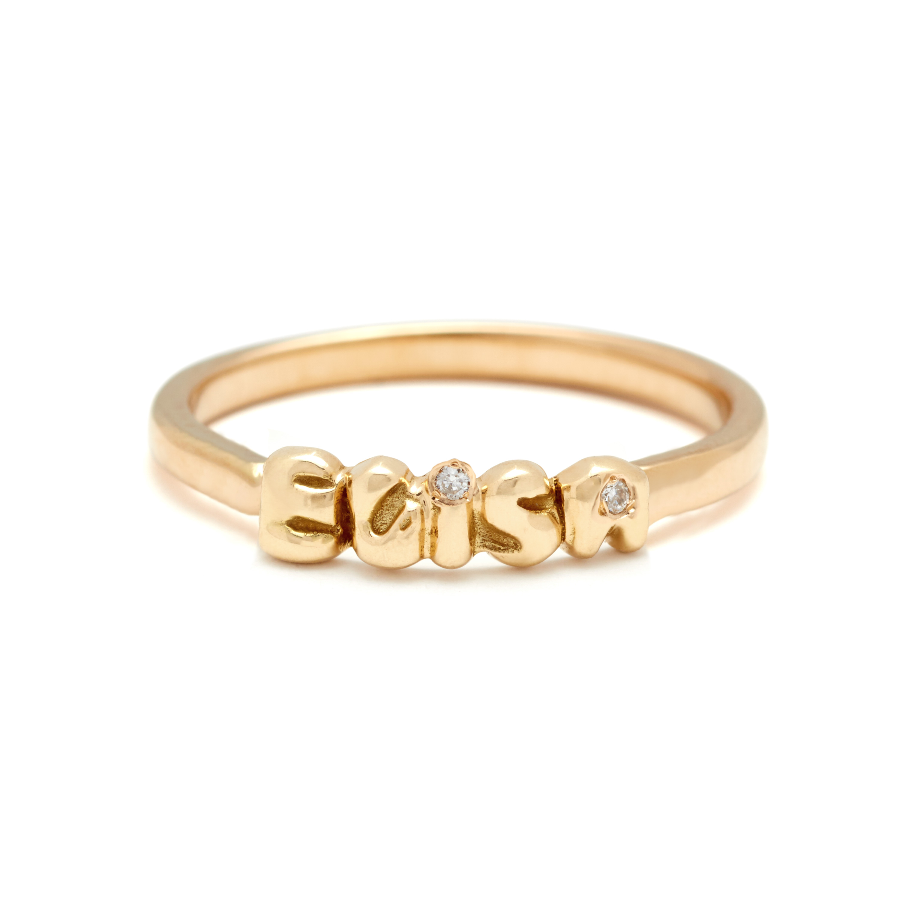 Cute Couple Name Ring