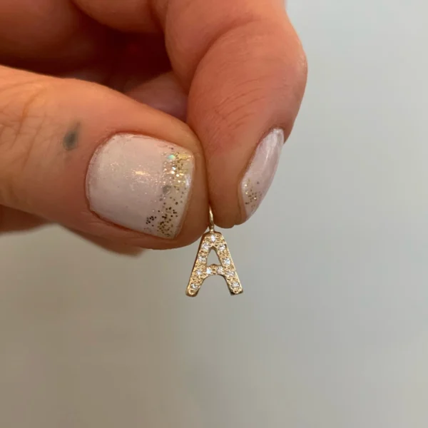 A Diamond Letter Charm