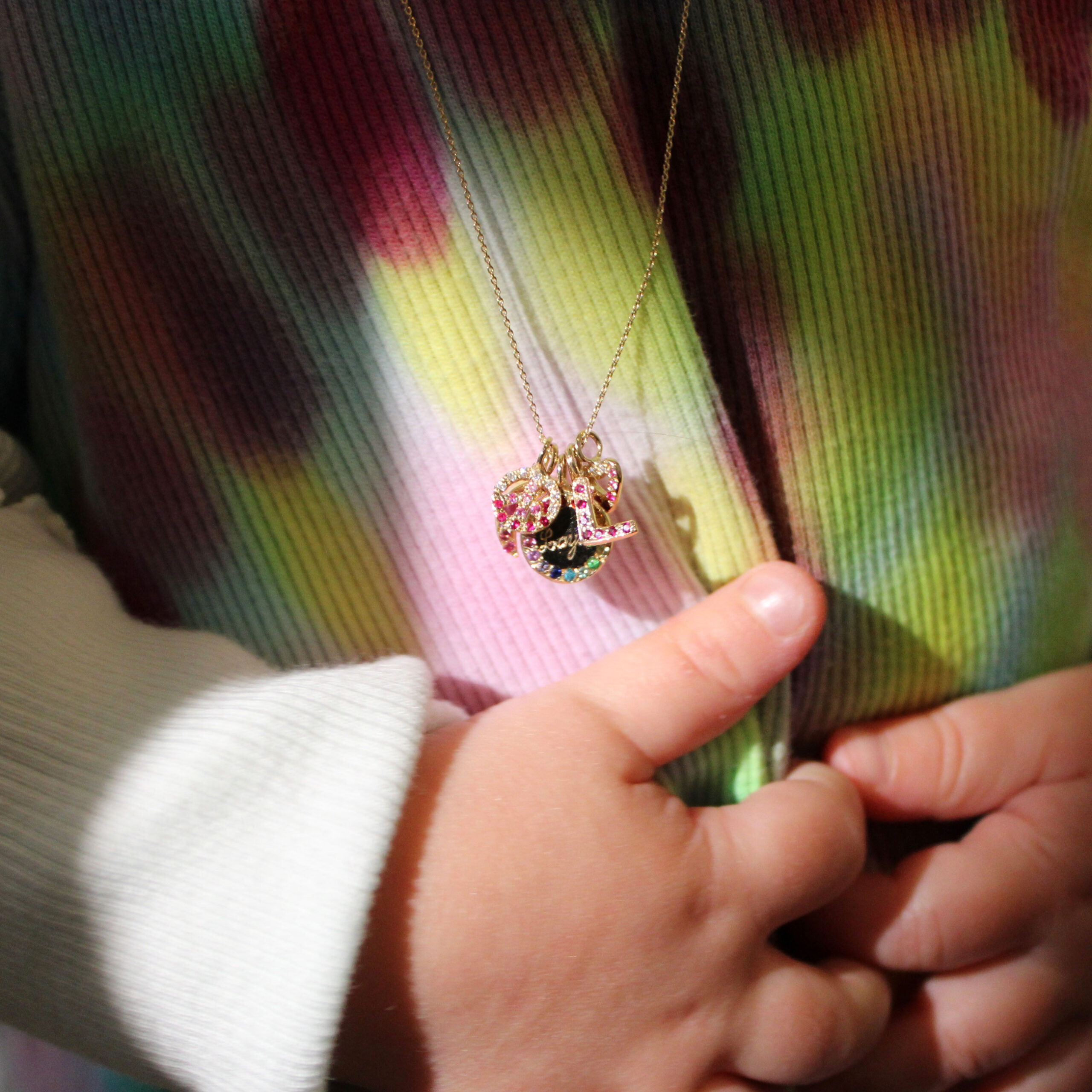 custom charm necklaces personalized moon peace heart