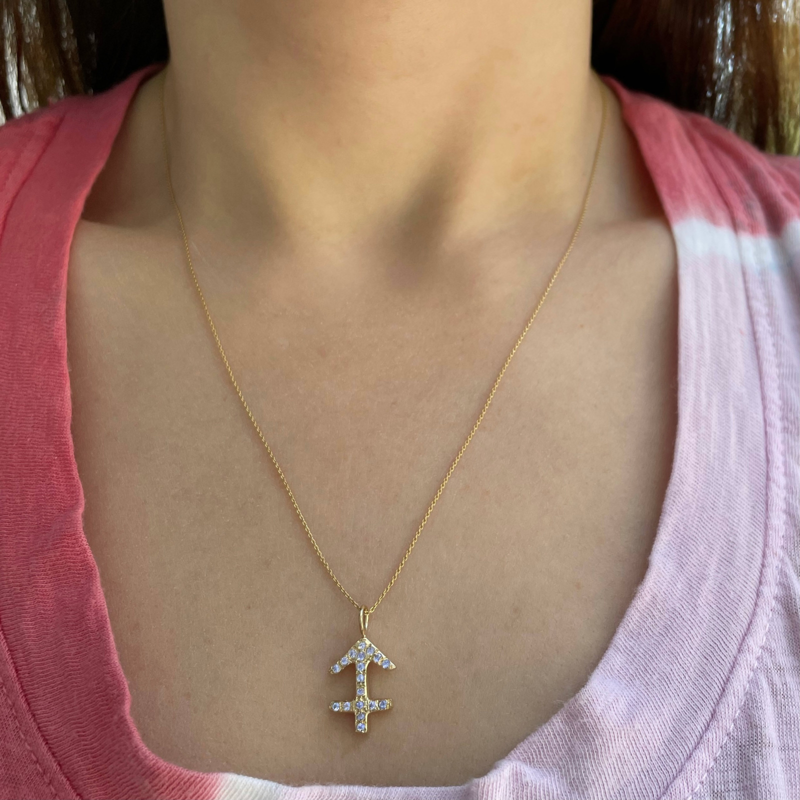 Sagittarius zodiac sign charm pendant necklace