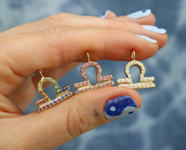 custom libra charm jewelry