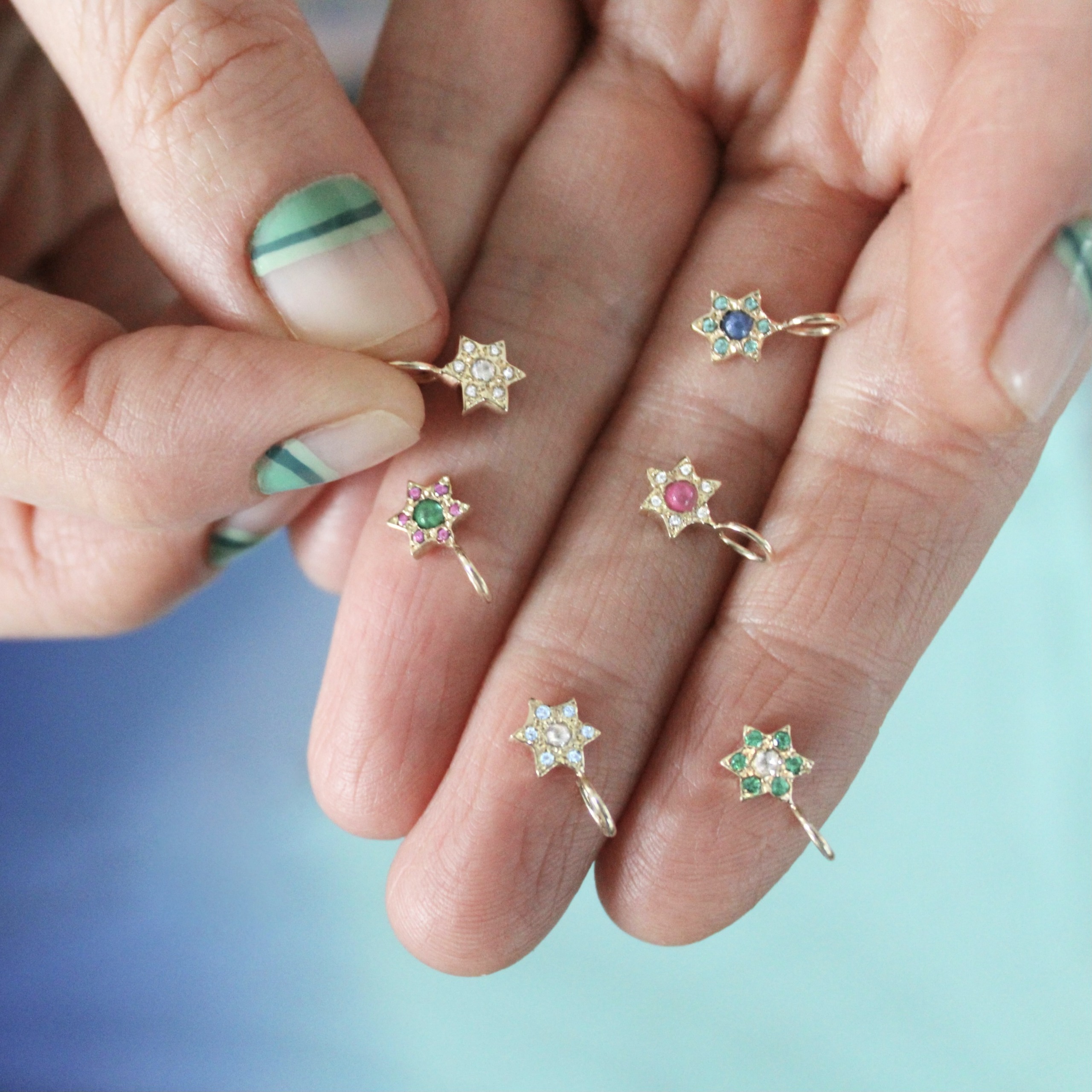 Custom 6 Point Star Charm