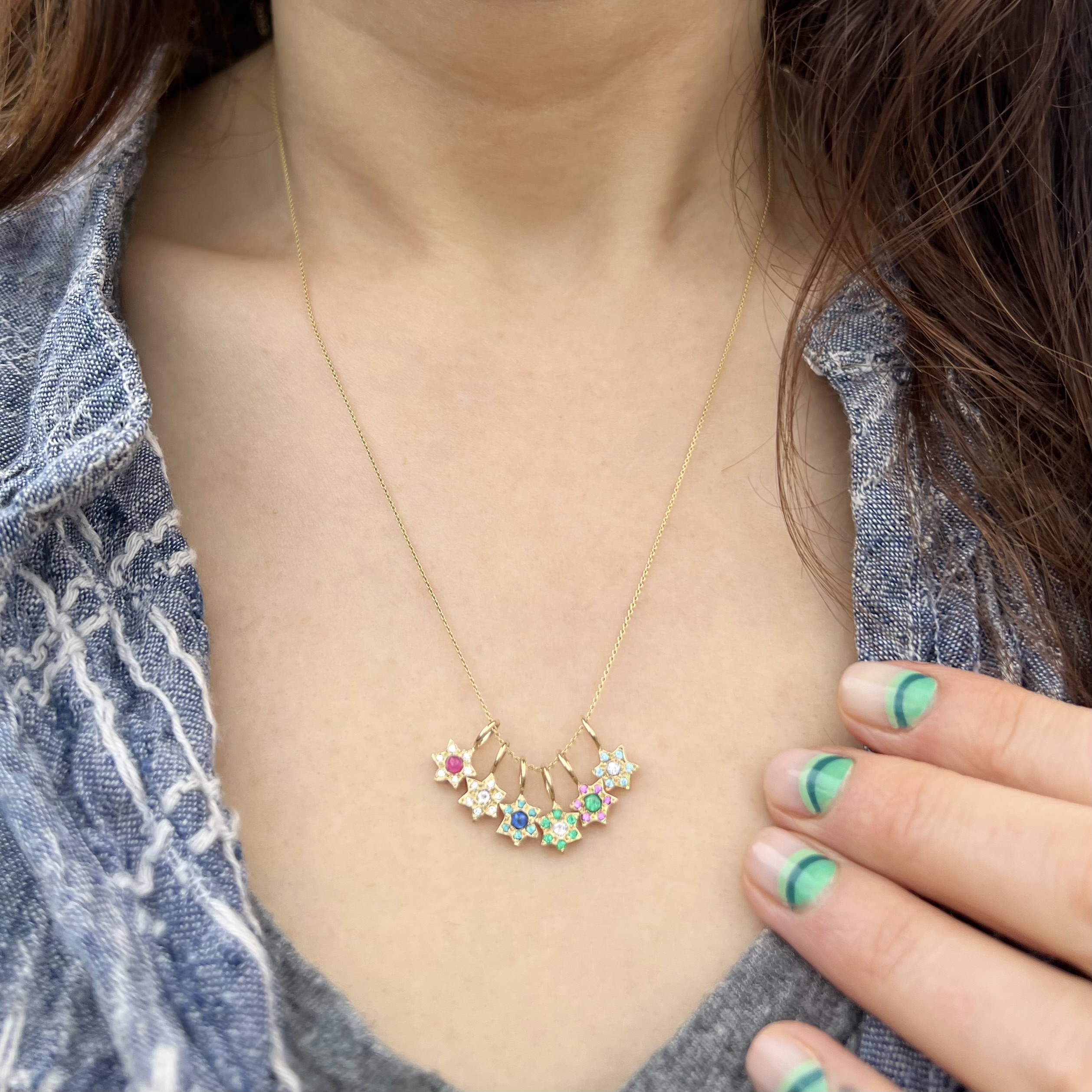 Custom 6 Point Star Charm