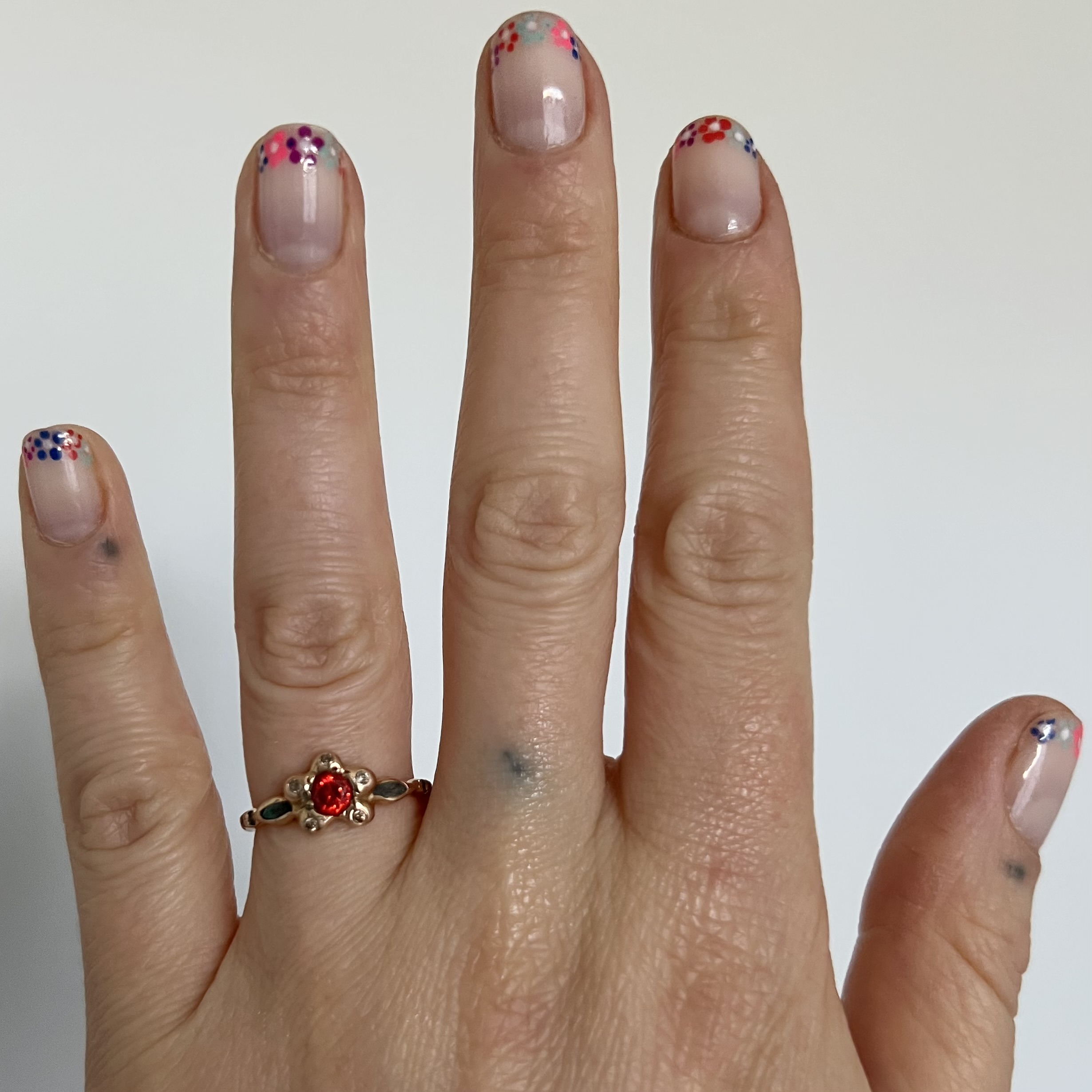 Orange Sapphire Flower Power Ring