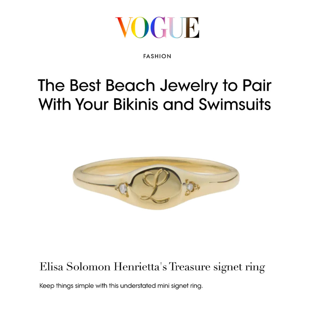 Signet Ring Featured in Vogue Summer 2022