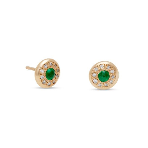 Birthstone Diamond Circle Studs