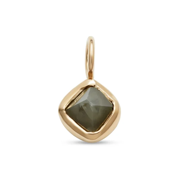 Yellow Gold Rough Diamond Charm