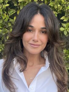 Emmanuelle Chriqui Emmanuelle Chriqui wearing Elisa Solomon Jewelry diamond hebrew name necklace