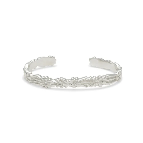 flower leaf cuff bracelet